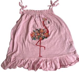 Old Navy Girls Pink Ruffled Flamingo Dress – Sleeveless